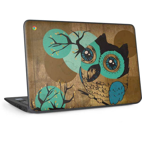 Autumn Owl HP Chromebook Skin