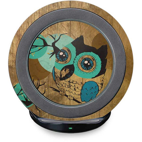 Autumn Owl Fast Charge Wireless Charging Stand Skin