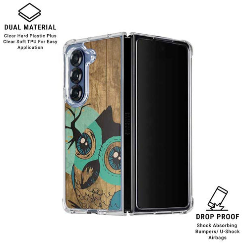 Autumn Owl Galaxy Z Fold6 Clear Case
