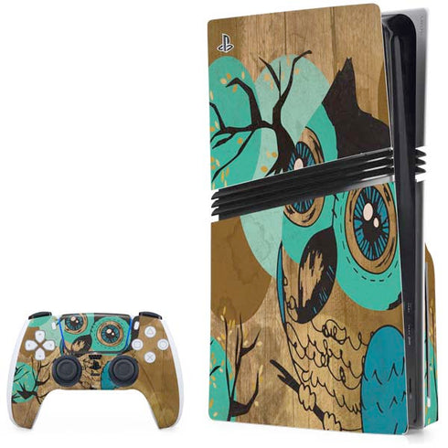 Autumn Owl PS5 Pro Disk Bundle Skin