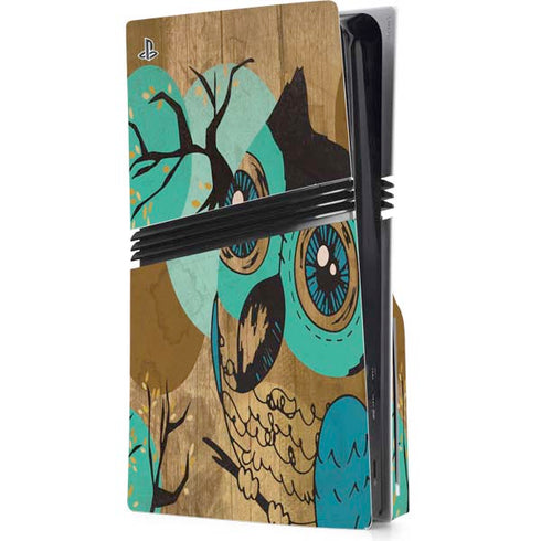 Autumn Owl PS5 Pro Disk Console Skin