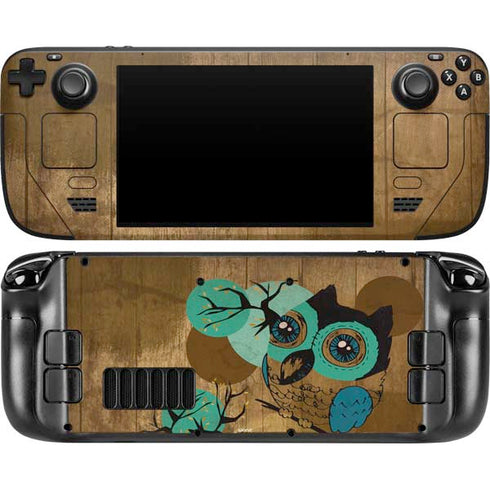 Autumn Owl Steam Deck Handheld Gaming Computer OLED Skin