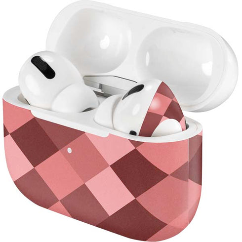 Autumn Red Geometric AirPods Skins