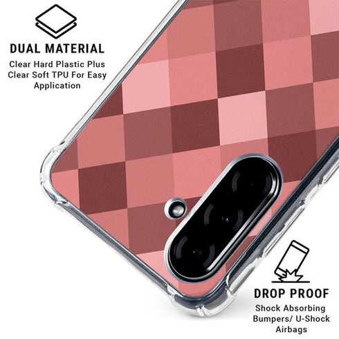 Autumn Red Geometric Galaxy A36 5G Clear Case