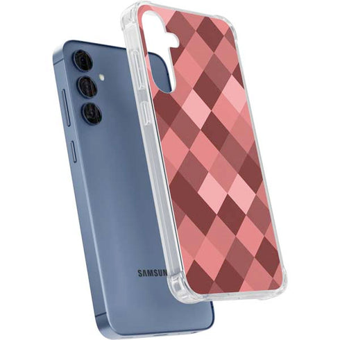 Autumn Red Geometric Galaxy A55 5G Clear Case