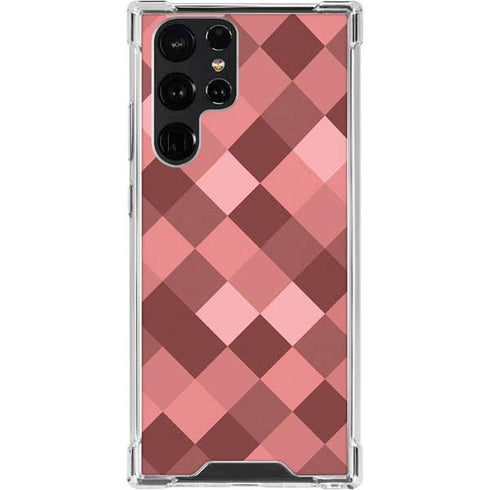 Autumn Red Geometric Galaxy S23 Ultra Clear Case