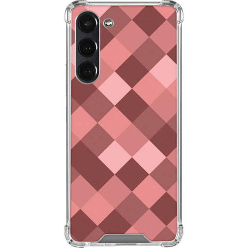 Autumn Red Geometric Galaxy S24 FE Clear Case