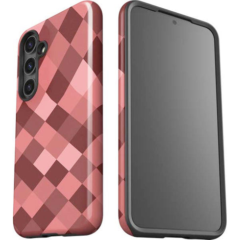 Autumn Red Geometric Galaxy S25 Impact Case