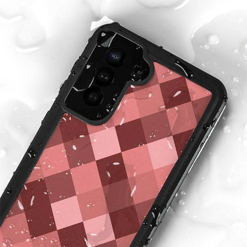 Autumn Red Geometric Galaxy S24 Plus Waterproof Case