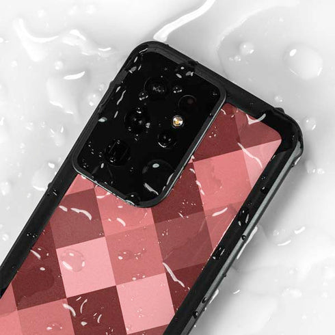 Autumn Red Geometric Galaxy S24 Ultra Waterproof Case