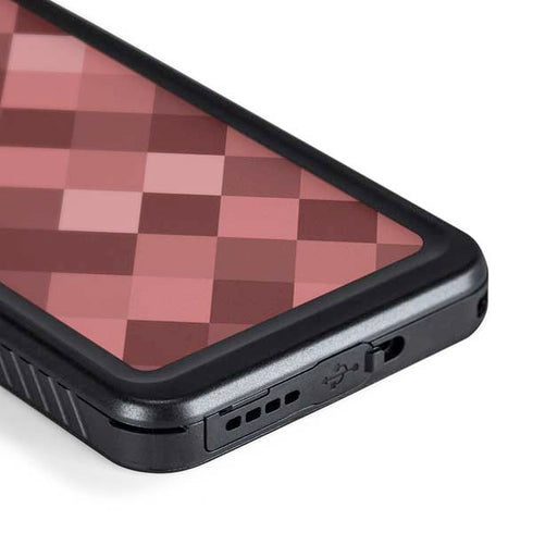 Autumn Red Geometric Galaxy S24 Waterproof Case