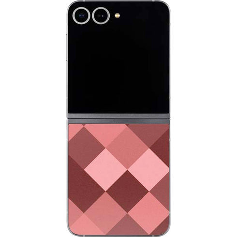 Autumn Red Geometric Galaxy Z Flip6 Skin
