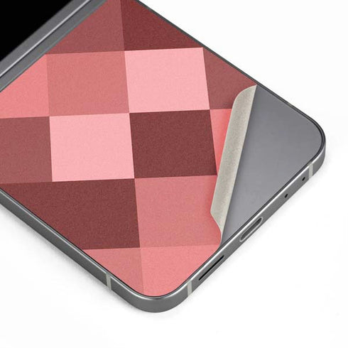 Autumn Red Geometric Galaxy Z Flip6 Skin