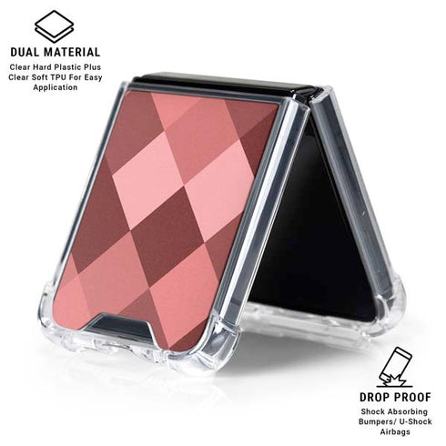 Autumn Red Geometric Galaxy Z Flip6 Clear Case