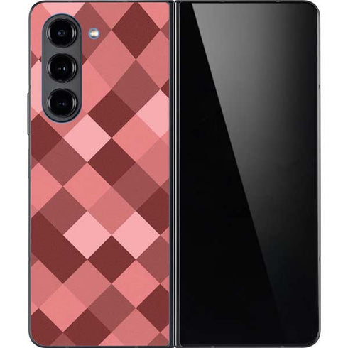 Autumn Red Geometric Galaxy Z Fold5 5G Skin