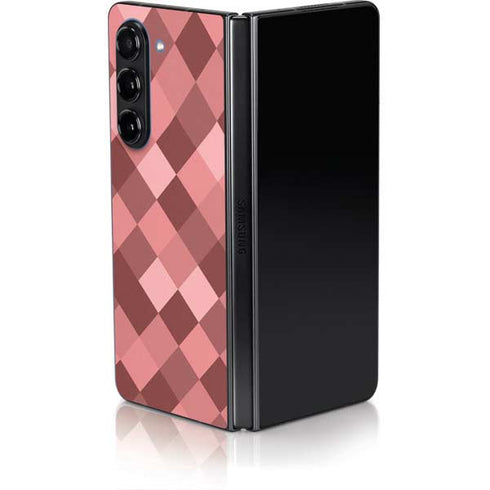 Autumn Red Geometric Galaxy Z Fold5 5G Skin