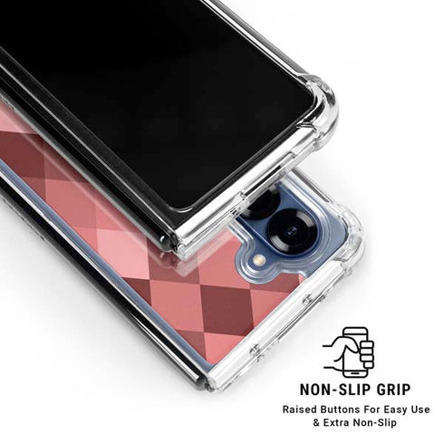 Autumn Red Geometric Galaxy Z Fold6 Clear Case