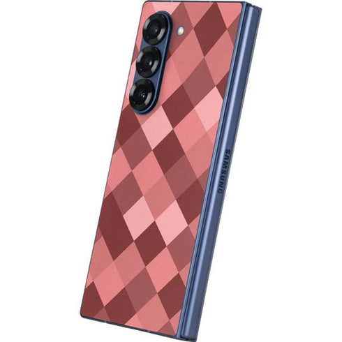 Autumn Red Geometric Galaxy Z Fold6 Skin