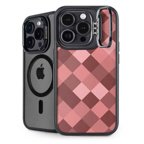 Autumn Red Geometric iPhone 14 Pro Max Kickstand Case