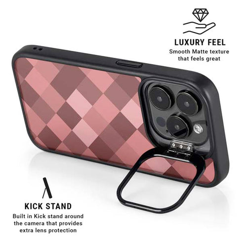 Autumn Red Geometric iPhone 14 Pro Max Kickstand Case