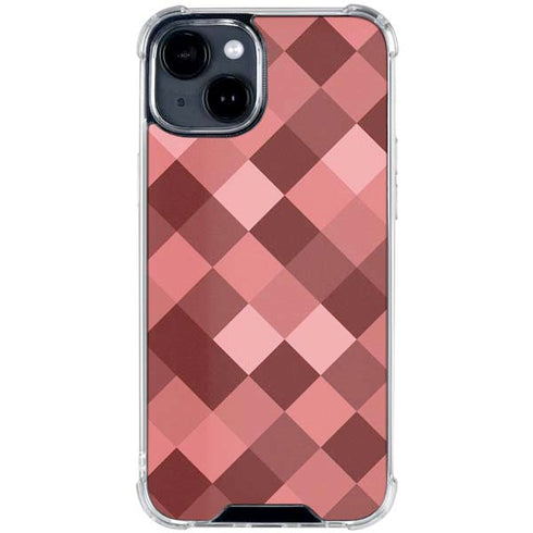 Autumn Red Geometric iPhone 15 Clear Case
