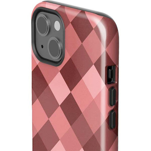Autumn Red Geometric iPhone 15 Impact Case