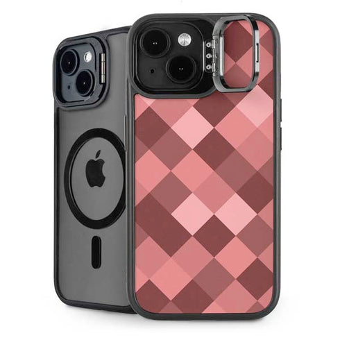 Autumn Red Geometric iPhone 15 Kickstand Case