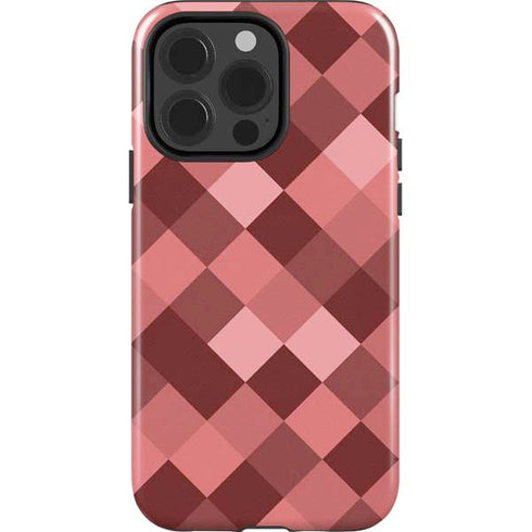 Autumn Red Geometric iPhone 15 Pro Impact Case