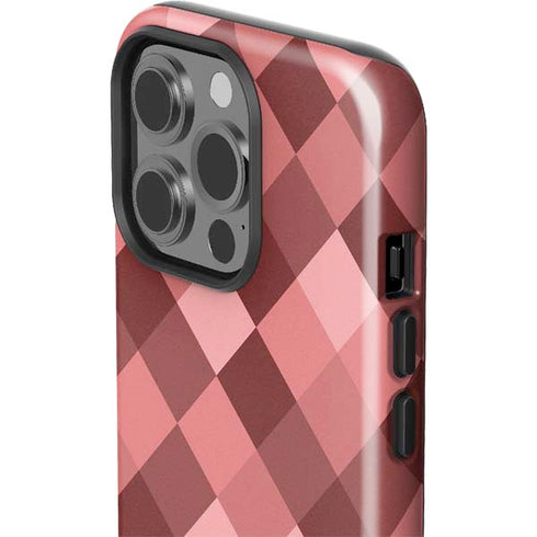 Autumn Red Geometric iPhone 15 Pro Impact Case