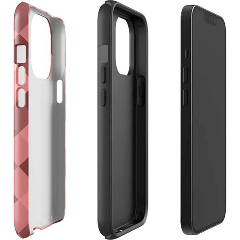 Autumn Red Geometric iPhone 15 Pro Impact Case
