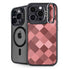 Autumn Red Geometric iPhone 15 Pro Kickstand Case