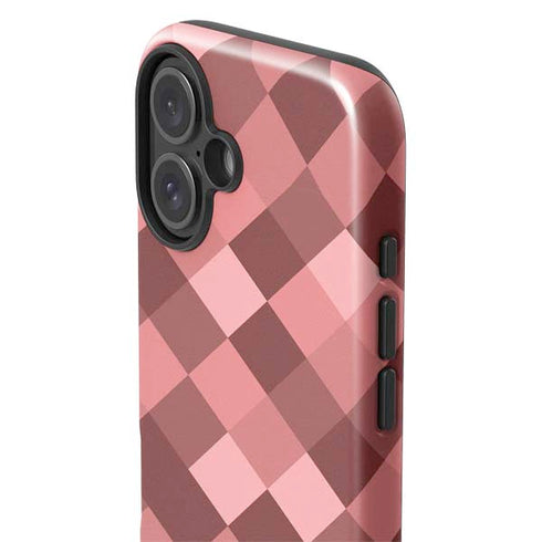 Autumn Red Geometric iPhone 16 Impact Case