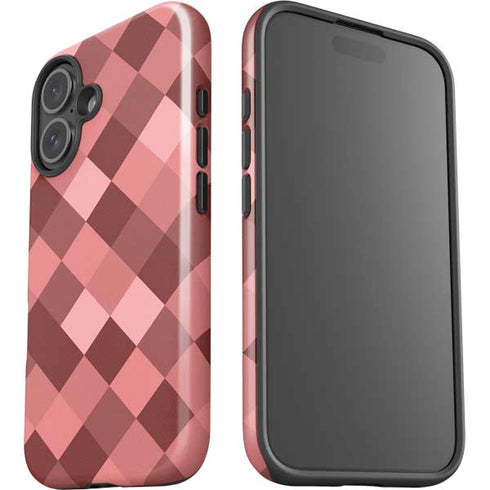 Autumn Red Geometric iPhone 16 Impact Case