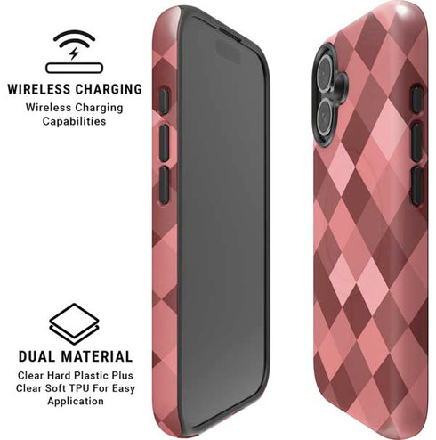 Autumn Red Geometric iPhone 16 Magsafe Impact Case