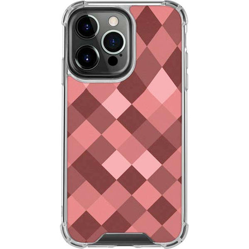 Autumn Red Geometric iPhone 16 Pro Clear Case