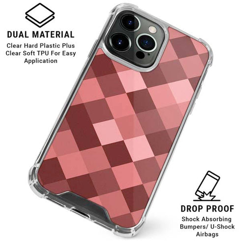 Autumn Red Geometric iPhone 16 Pro Clear Case