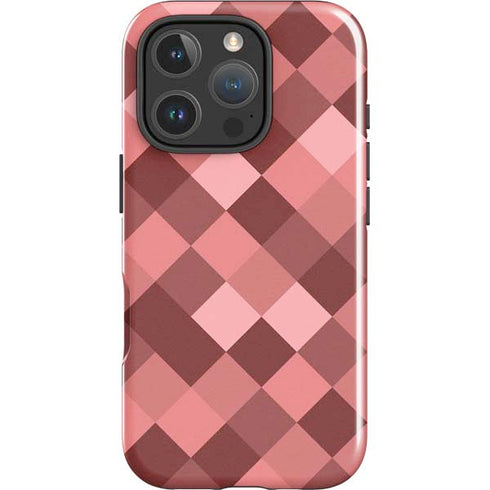 Autumn Red Geometric iPhone 16 Pro Impact Case