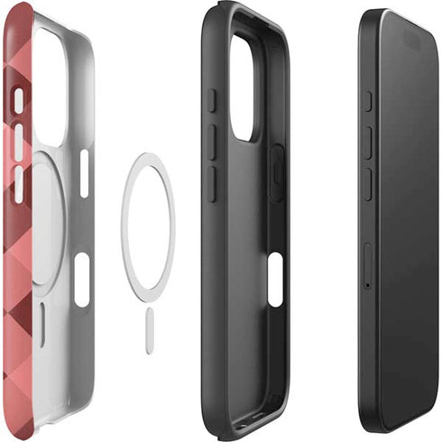 Autumn Red Geometric iPhone 16 Pro Magsafe Impact Case