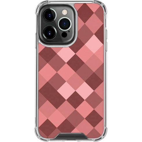 Autumn Red Geometric iPhone 16 Pro Max Clear Case