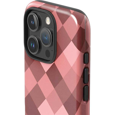 Autumn Red Geometric iPhone 16 Pro Max Impact Case
