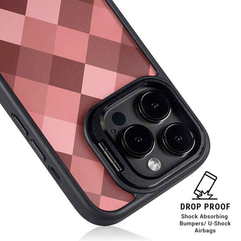 Autumn Red Geometric iPhone 16 Pro Max Kickstand Case