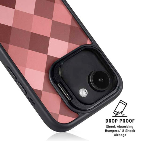 Autumn Red Geometric iPhone 16e Kickstand Case