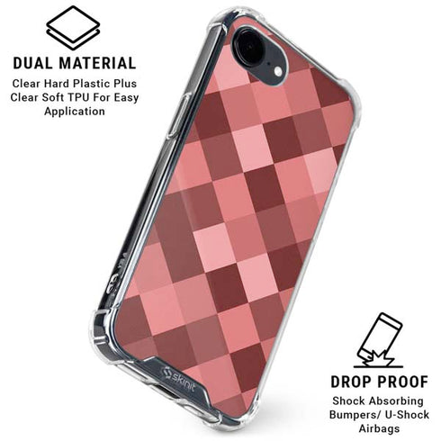 Autumn Red Geometric iPhone 16e Clear Case