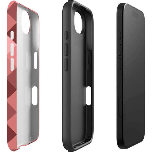 Autumn Red Geometric iPhone 16e Impact Case