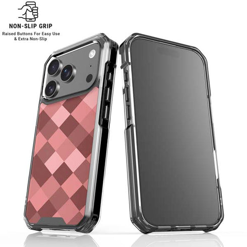 Autumn Red Geometric iPhone 18 Pro Clear Case