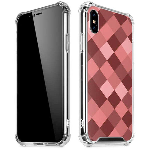 Autumn Red Geometric iPhone X/XS Clear Case