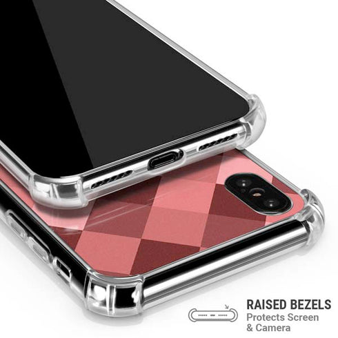 Autumn Red Geometric iPhone X/XS Clear Case