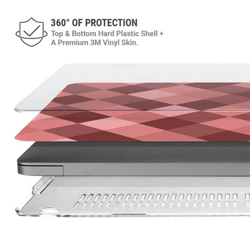 Autumn Red Geometric MacBook Pro 14in (2021-24) Case plus Skin