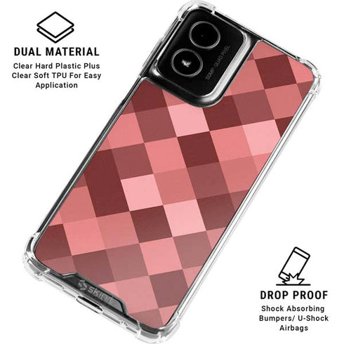 Autumn Red Geometric Moto G Power 5G (2024) Clear Case