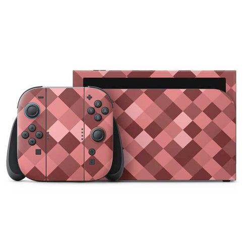 Autumn Red Geometric Nintendo Skins